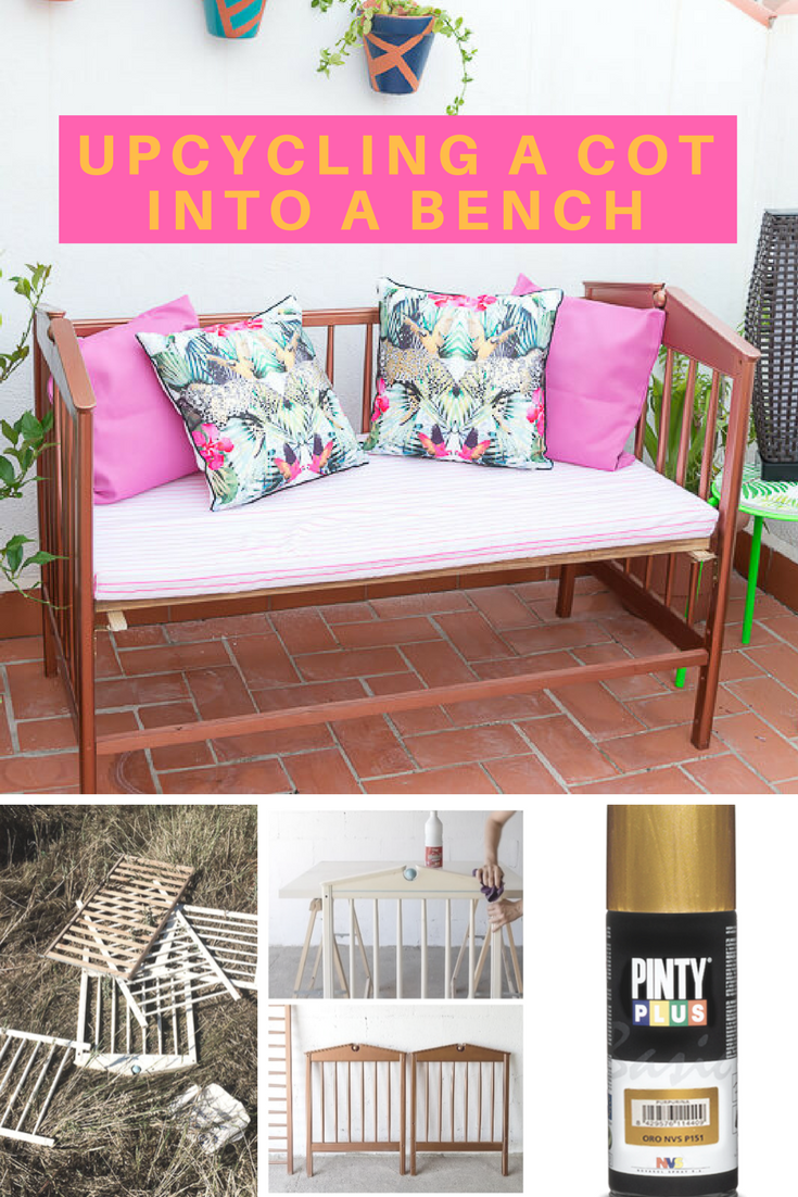 Upcycling Project How To Turn A Cot Into An Outside Bench Pintyplus