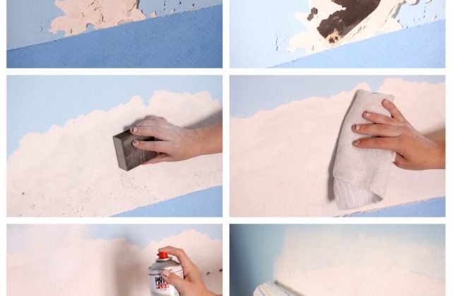 how to remove peeled paint from damp walls