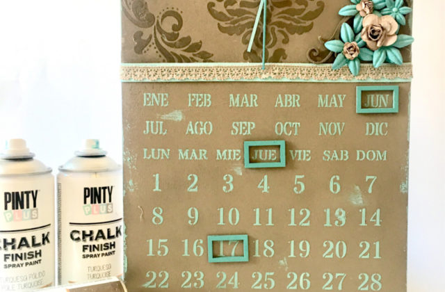 DIY perpetual calendar using magnetic spray paint