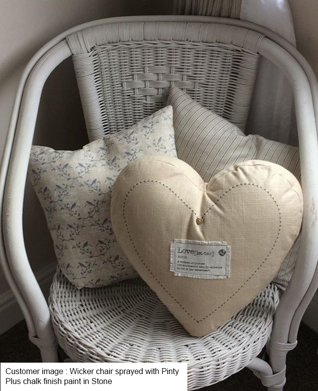 Lloyd loom chair sprayed with chalk paint