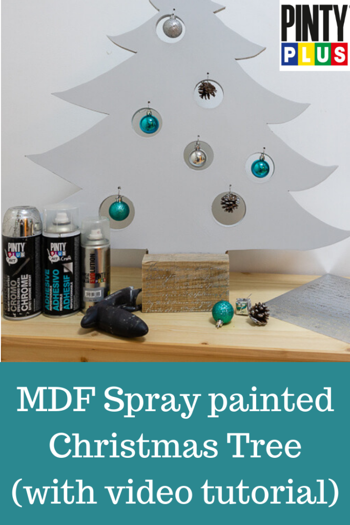 MDF Christmas Tree with spray paint Pintyplus