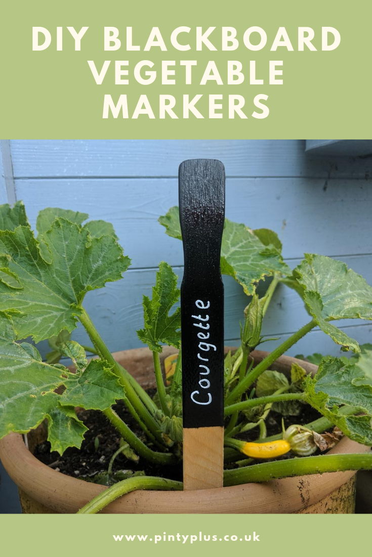 diy blackboard vegetable markers using spray blackboard paint