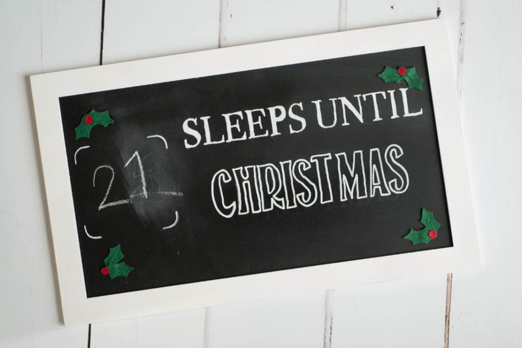 countdown to christmas board diy