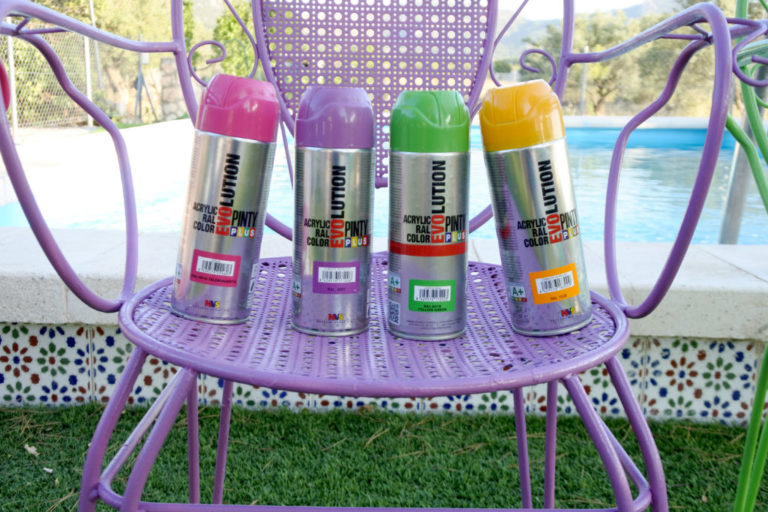 How to repaint metal chairs Pintyplus