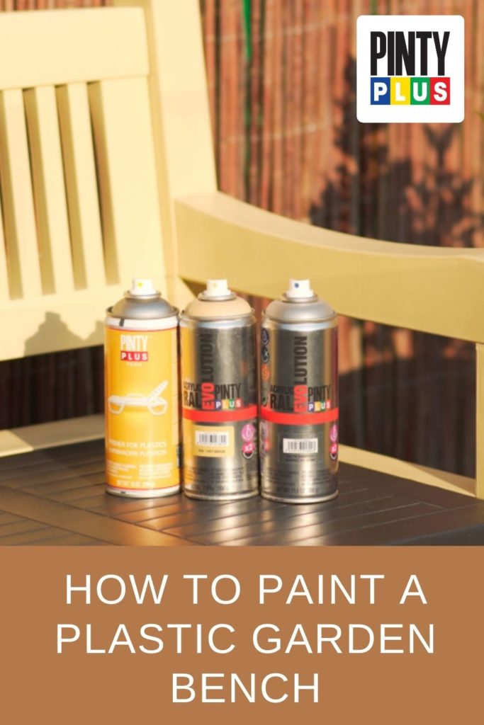 how to paint a plastic garden bench using spray paint